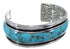 Sterling Silver Southwest Turquoise Cuff Bracelet EX41617